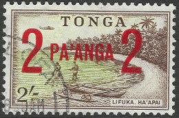 Tonga. 1968 New Currency Surcharges. 2p On 2/- Used. SG 239 - Tonga (...-1970)
