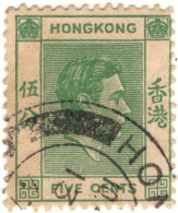 Hong Kong, China, 5 Cents King George KGVI Used (**) - Usados