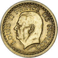 Monnaie, Monaco, 2 Francs, Undated (1943), Poissy, TTB+, Cupro-Aluminium - 1922-1949 Luigi II