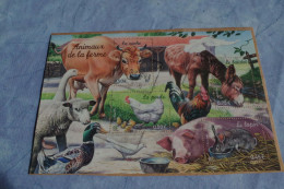 4-849 France Poste Oblitéré Cachet Rectangulaire Animaux Ferme Vache Cow Ane Poule Chicken Rabbit Lapin  Duck Pig Porc - Ferme