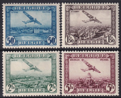 Belgium 1930 Sc C1-4 Belgie Air Post Set MLH* - Ungebraucht