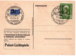 57537 - Bund - 1950 - 10Pfg WoFa '49 EF A AnsKte SoStpl STUTTGART - SCHWARZWALDMAEDEL ... - Cinéma