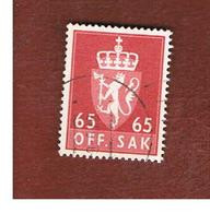 NORVEGIA (NORWAY) -   SG O475   -  1968  OFFICIAL STAMPS: ARM 65        - USED° - Servizio