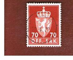 NORVEGIA (NORWAY) -   SG O477   -  1970  OFFICIAL STAMPS: ARM 70 RED       - USED° - Servizio
