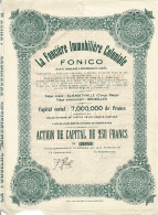 - Titre De 1927 - La Foncière Immobilière Coloniale - FONICO - Société Congolaise à Responsablilité Limitée - - Afrika