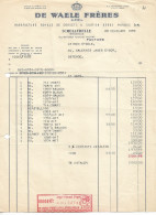 Facture 1955 De Waele Frères Schellebelle Manufacture Royale De Corsets & Soutien-Gorge > Ostende + België Fiscaal Zegel - Old Professions