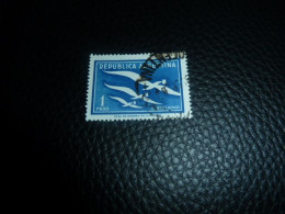 Republica Argentina - Correo Aereo Yt 50 - 1 Peso - Bleu Foncé - Oblitéré - Année 1957 - - Usati