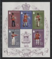 Antigua - 1973 Military Uniforms Block MNH__(THB-5106) - 1960-1981 Autonomie Interne