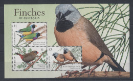 Australia - 2018 Finches (II) Block MNH__(TH-467) - Blocks & Sheetlets