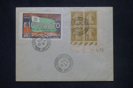 FRANCE - Vignette Esperanto Sur Enveloppe En 1937 - L 142188 - Covers & Documents