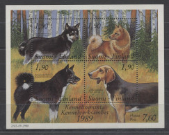 Finland - 1989 Finnish Dog Breeders Block MNH__(TH-8717) - Blocks & Kleinbögen