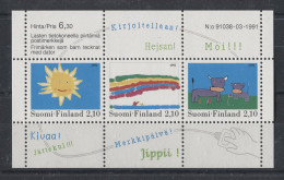 Finland - 1991 Children's Drawings Block MNH__(TH-4564) - Blocks & Sheetlets