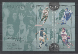 Finland - 1995 Popular Team Sports Block MNH__(TH-7687) - Blocs-feuillets