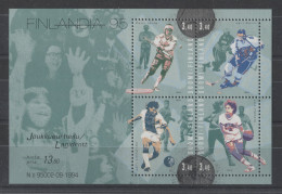 Finland - 1995 Popular Team Sports Block MNH__(TH-7687) - Hojas Bloque