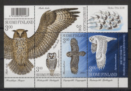 Finland - 1998 Owls Block MNH__(TH-15493) - Hojas Bloque