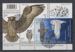 Finland - 1998 Owls Block Used__(TH-10764) - Blocs-feuillets