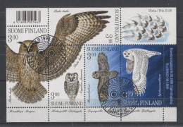 Finland - 1998 Owls Block Used__(TH-10764) - Blocks & Kleinbögen