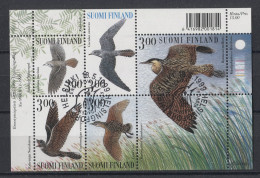 Finland - 1999 Nocturnal Birds Block Used__(TH-13524) - Blocs-feuillets