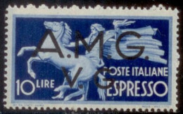ITALIA REGNO 1946 ESPRESSO 10 LIRE AMVG MNH** - Venezia Giulia