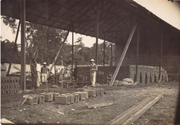 Photographie Originale - Congo Belge - Briqueterie C. Lommen - Four à Briques En Construction - Afrique