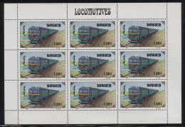 Mongolia - 1997 Railways Kleinbogen (3) MNH__(THB-1279) - Mongolie