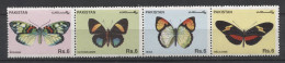 Pakistan - 1995 Butterflies Strip MNH__(THB-4361) - Pakistan