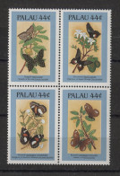 Delcampe - Palau - 1987 Butterflies And Plants Block Of Four MNH__(TH-15591) - Palau