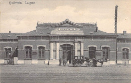Belgique - Quiévrain - La Gare - Animé - Attelage - Chemin De Fer - Carte Postale Ancienne - Mons