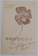 CPA RAPHAEL KIRCHNER, TREFLE A 4 FEUILLES, ILLUSTRATEUR, ART NOUVEAU, 1901 - Kirchner, Raphael