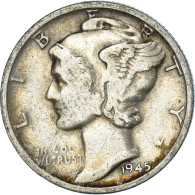 Monnaie, États-Unis, Dime, 1945 - 1916-1945: Mercury (Mercurio)