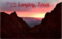 Greetings Howdy From Langtry Texas Showing Sunset From Big Bend National Park - Souvenir De...