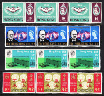 HONG KONG — SCOTT 223//234 (SG 216//242) — 1965-67 SELECTION — MNH — SCV $33.00 - Ongebruikt