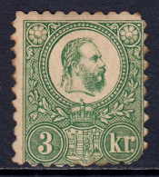Hungary - Scott #8 - MH - Rounded Corner, Toning, Pencil/rev. - SCV $85.00 - Unused Stamps