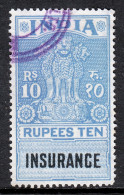 India - 10r Insurance Revenue - Barefoot 2012 #87 - CV £3.50 - Andere & Zonder Classificatie