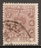 India (Cochin) - Scott #84a - Used - SCV $8.25 - Cochin