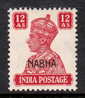 India (Nabha) - Scott #112 - MH - SCV $12 - Nabha