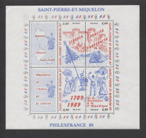 St.Pierre & Miquelon - 1989 French Revolution Block MNH__(THB-259) - Blocks & Sheetlets