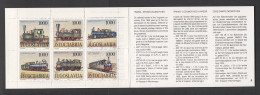 Yugoslavia - 1992 Steam Locomotives Booklet MNH__(FIL-89) - Markenheftchen