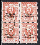 Italy (Offices In Tripoli)  - Scott #3 - Blk/4 - Used - Rnd. Cnr. LL - SCV $12 - Other & Unclassified