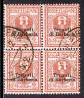 Italy (Offices In Tripoli) - Scott #3 - Blk/4 - Used - Perf Crease UL - SCV $12 - Andere & Zonder Classificatie