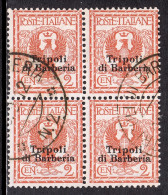 Italy (Offices In Tripoli) - Scott #3 - Blk/4 - Used - Perf Crease UL - SCV $12 - Altri & Non Classificati