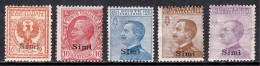 Italy (Simi) - Scott #1//8 - Short Set - MH - See Description - SCV $28 - Ägäis (Simi)