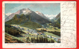 NOGU-18  Pontresina Mit Piz Palü  Stempel St.-Moritz 1901  Pionier - Pontresina