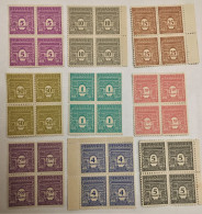 Arc De Triomphe Par Bloc De 4 Timbres NEUF** : 620 à 628 Et 702 à 711 (19 Blocs) - 1944-45 Arc De Triomphe