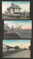 Conjunto 3 Postais Antigos MOÇAMBIQUE Cais Gorjão + Observatorio. Edição H.Ferreira. Set Of 3 Old Postcards MOZAMBIQUE - Mozambique