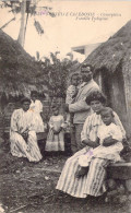 NOUVELLE CALEDONIE - Conception - Famille INDIGENE - Carte Postale Ancienne - Nouvelle Calédonie