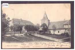 DISTRICT DE NYON - ARZIER - EGLISE ET CURE - B  PLI D'ANGLE ) - Arzier-Le Muids