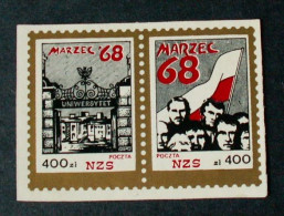 Poland - Poczta NZS - Marzec '68 / March '68 - Viñetas Solidarnosc