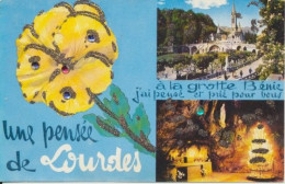 CARTES  POSTALES        RELIGION  ( Christianisme)   UNE PENSEE DE LOURDES - Luoghi Santi