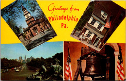 Greetings From Philadelphia Pennsylvania Multi View - Souvenir De...